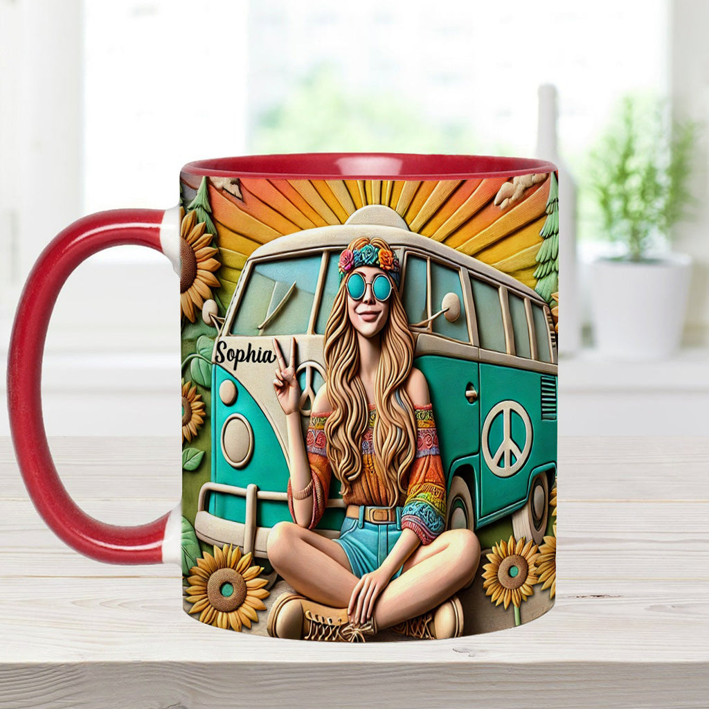 Hippie Soul – Personalisierte Tasse mit Hippie-Akzent