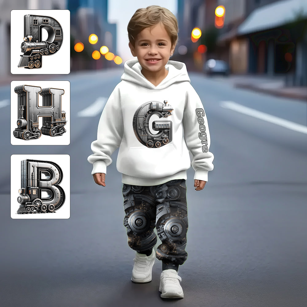 Superbe train - Sweat à capuche et pantalon de jogging personnalisés pour enfants