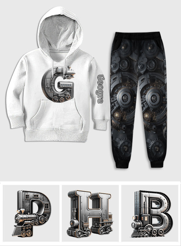 Superbe train - Sweat à capuche et pantalon de jogging personnalisés pour enfants