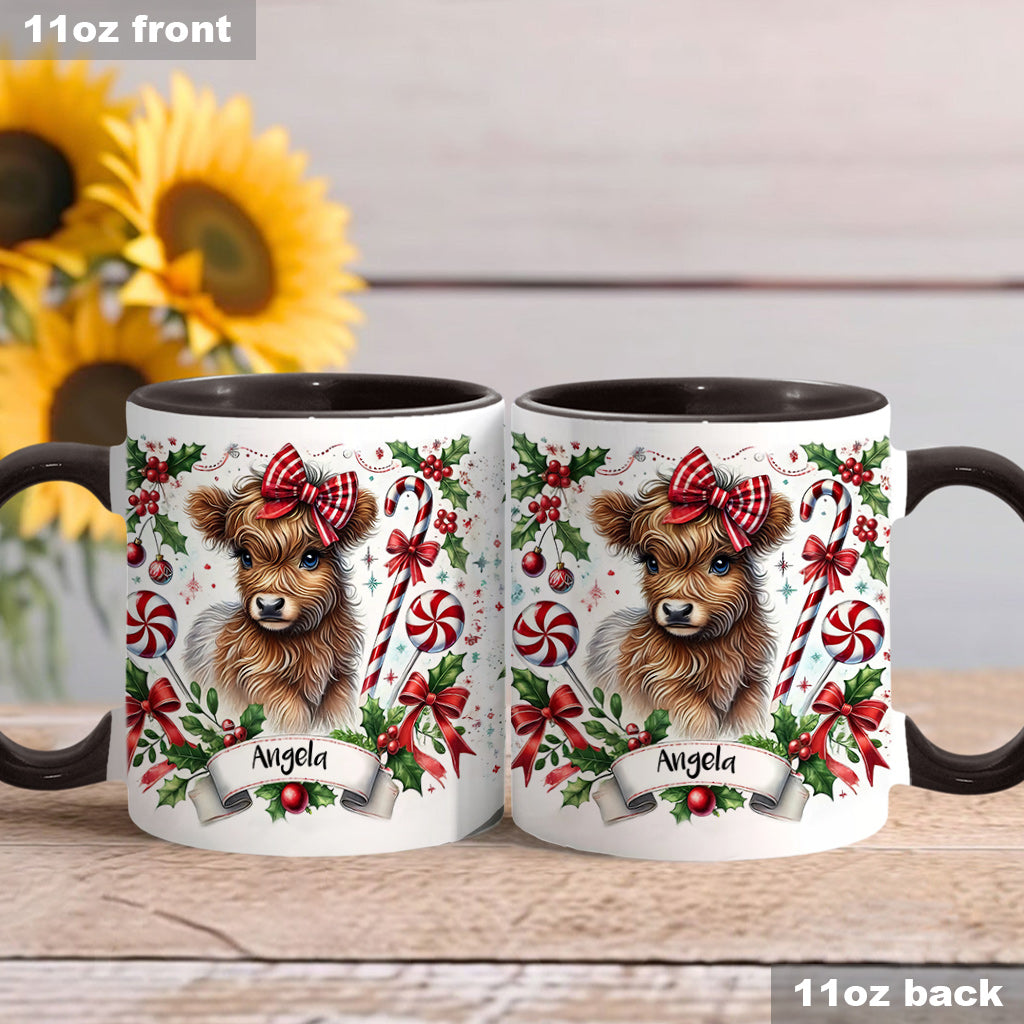 Niedliche Hochlandkuh - Personalisierte Tasse