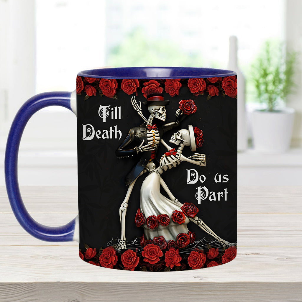 Till Death Do Us Part - Personalized Couple Accent Mug