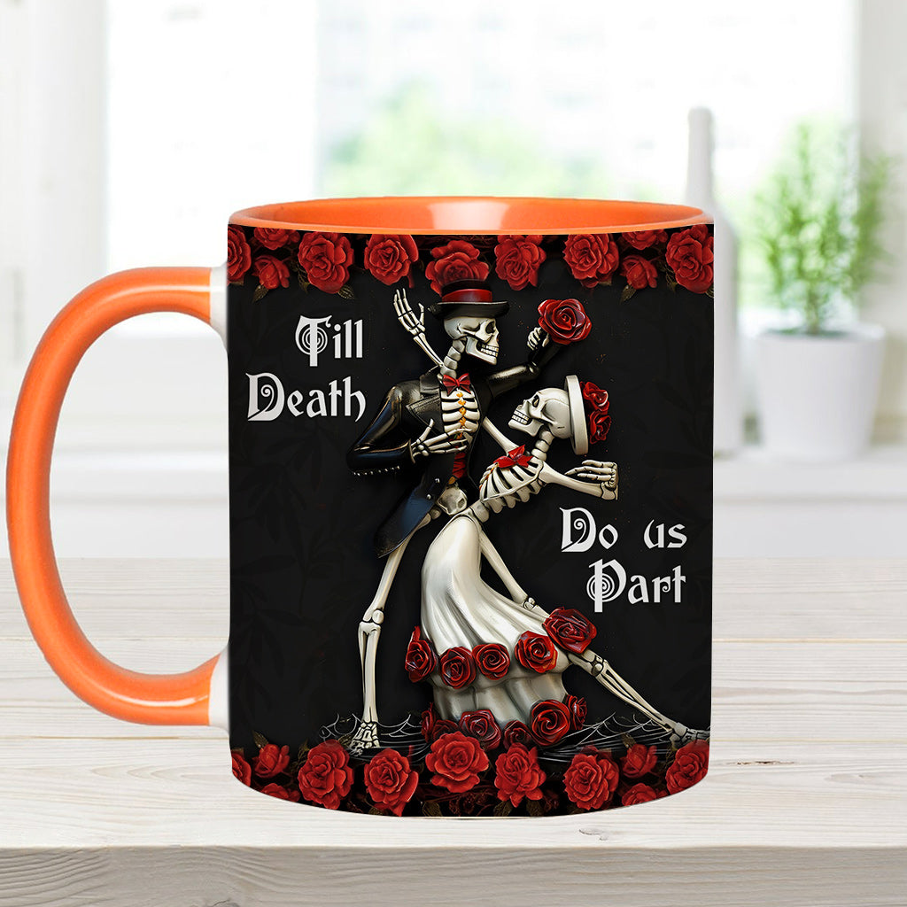 Till Death Do Us Part - Personalized Couple Accent Mug
