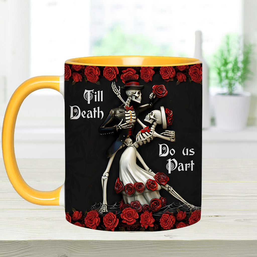 Till Death Do Us Part - Personalized Couple Accent Mug