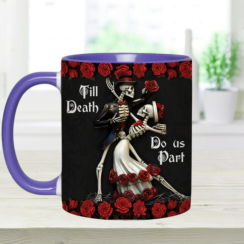 Till Death Do Us Part - Personalized Couple Accent Mug