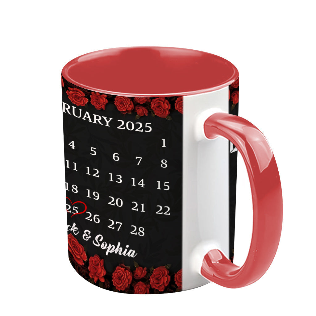 Till Death Do Us Part - Personalized Couple Accent Mug
