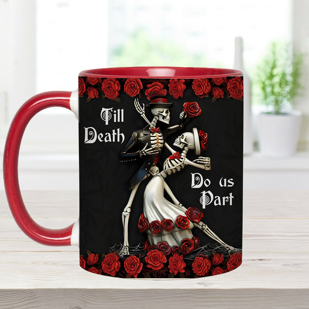 Till Death Do Us Part - Personalized Couple Accent Mug