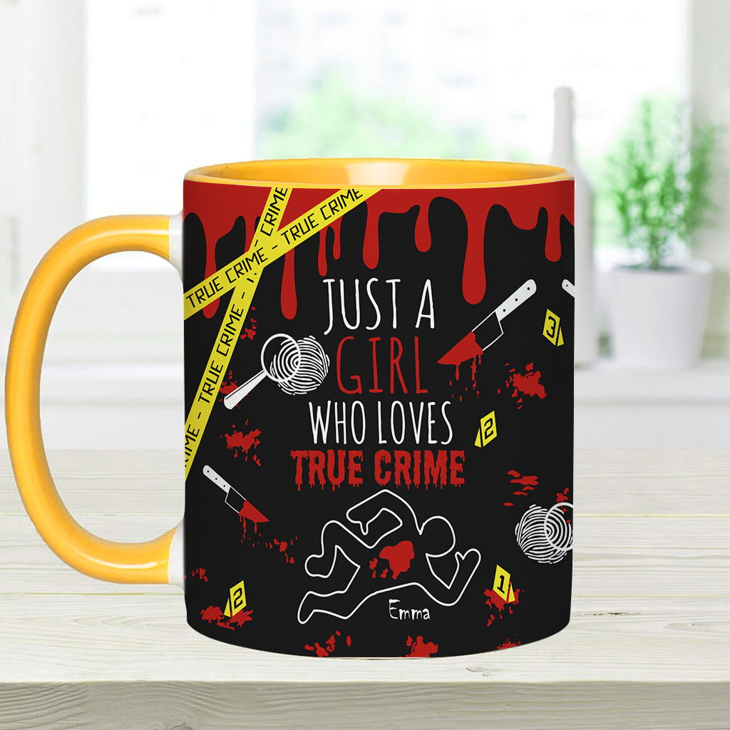 Mug personnalisé « Juste une fille passionnée de faits divers »