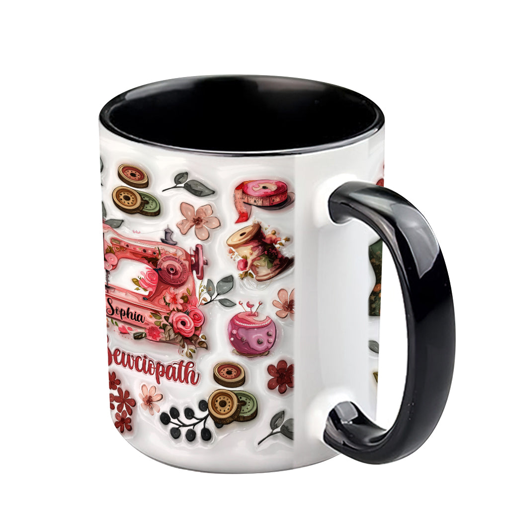 Sewciopath – Personalisierte Tasse mit Nähmotiv