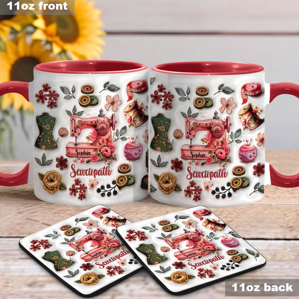 Sewciopath – Personalisierte Tasse mit Nähmotiv