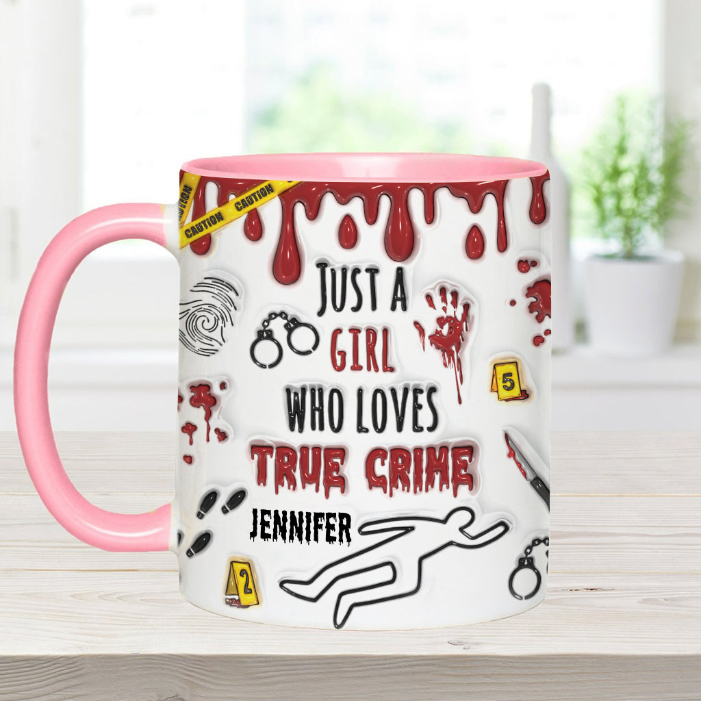 Mug personnalisé « Juste une fille passionnée de faits divers »
