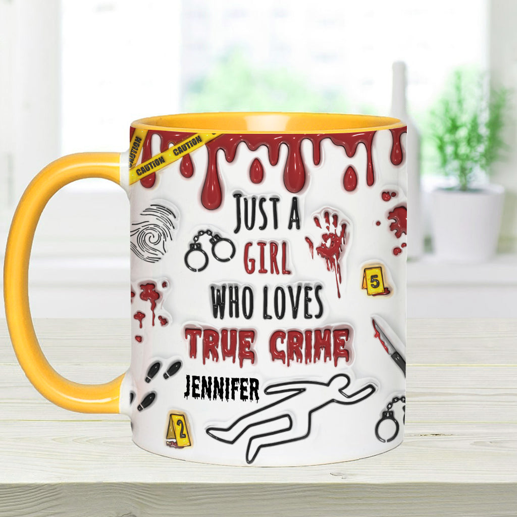 Mug personnalisé « Juste une fille passionnée de faits divers »