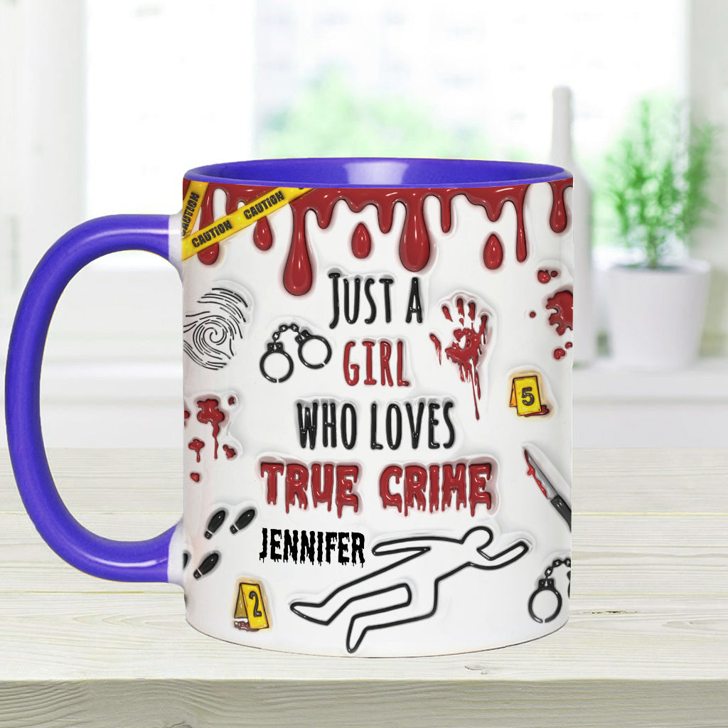 Mug personnalisé « Juste une fille passionnée de faits divers »