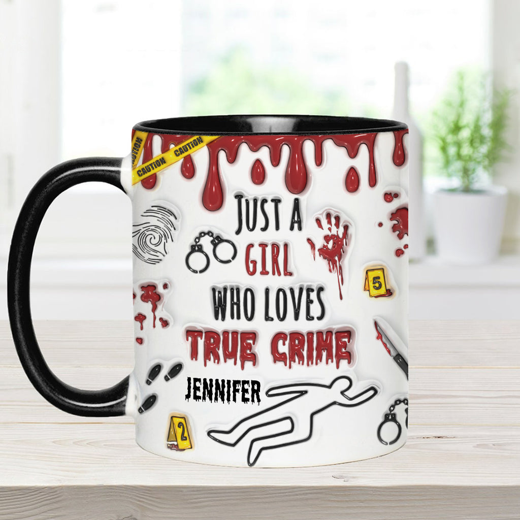 Mug personnalisé « Juste une fille passionnée de faits divers »