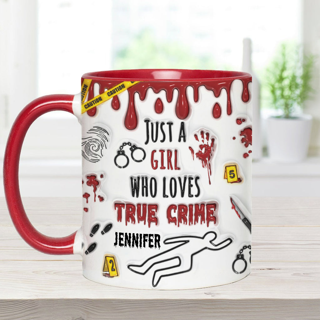 Mug personnalisé « Juste une fille passionnée de faits divers »
