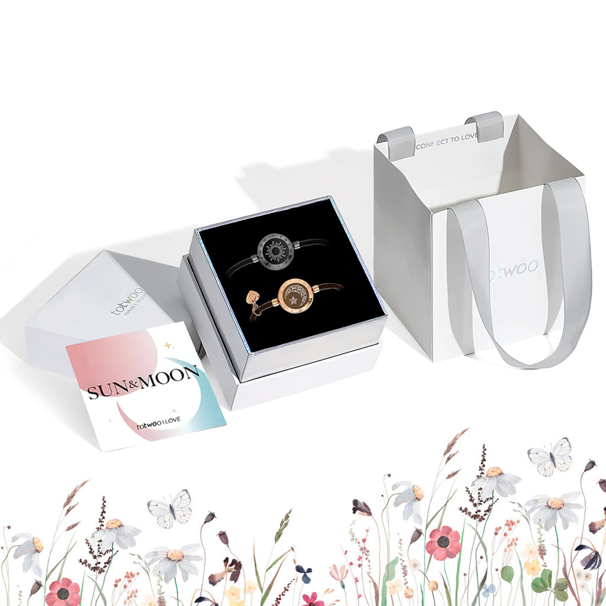 Sun And Moon Touch Vibrating Matching Bracelets - Couple Sun Moon Touch Matching Bracelets