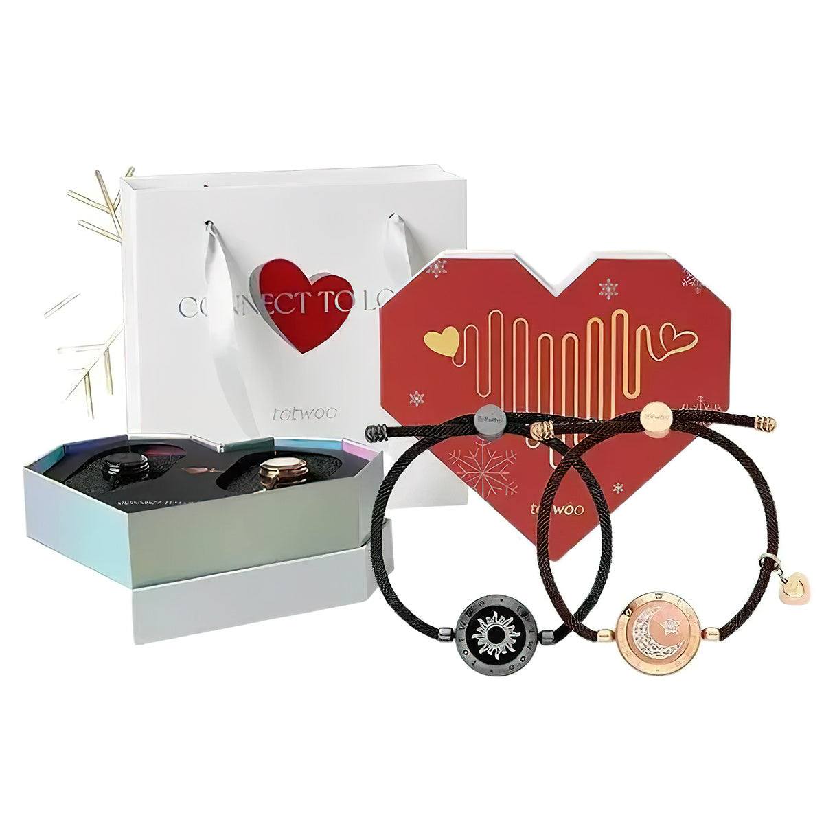 Sun And Moon Touch Vibrating Matching Bracelets - Couple Sun Moon Touch Matching Bracelets