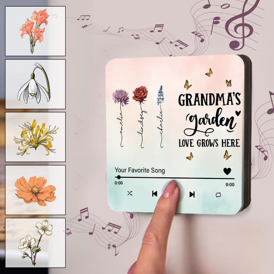 Grandma's Garden - Personalized Grandma Music Fridge Magnet