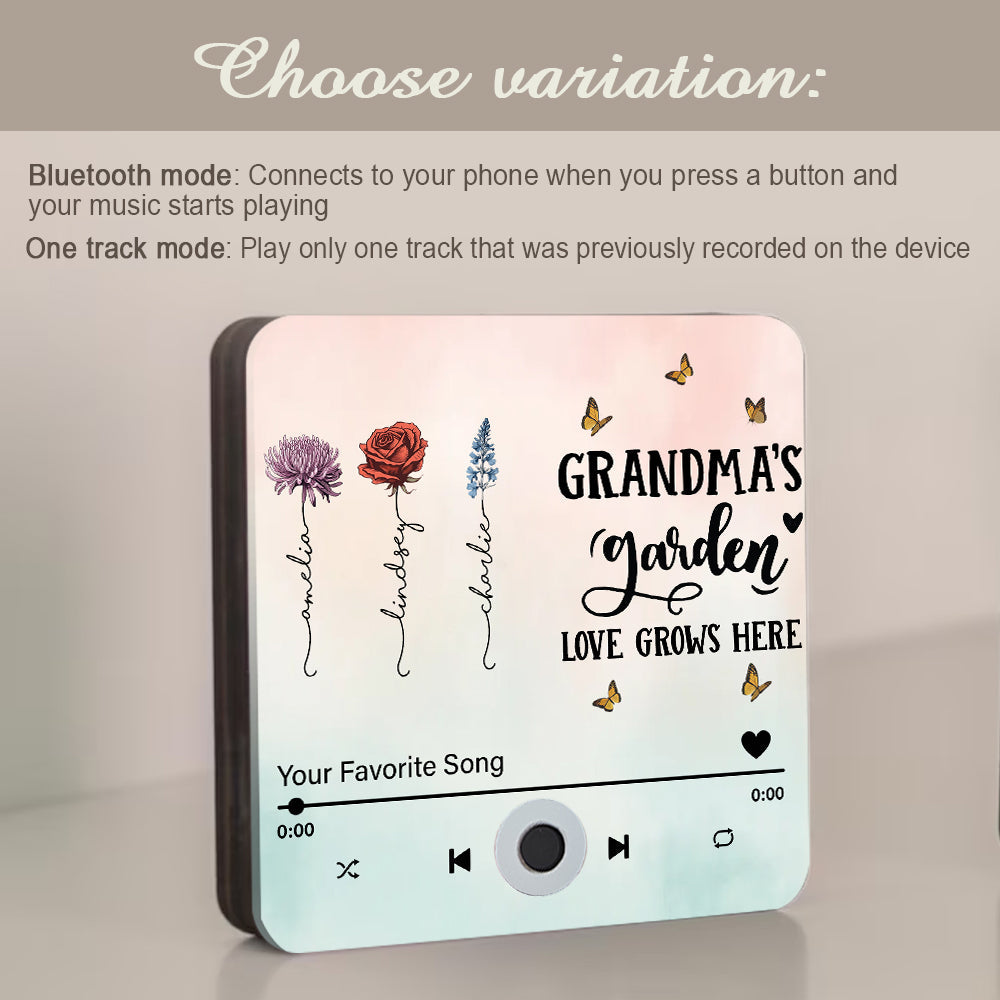 Grandma's Garden - Personalized Grandma Music Fridge Magnet