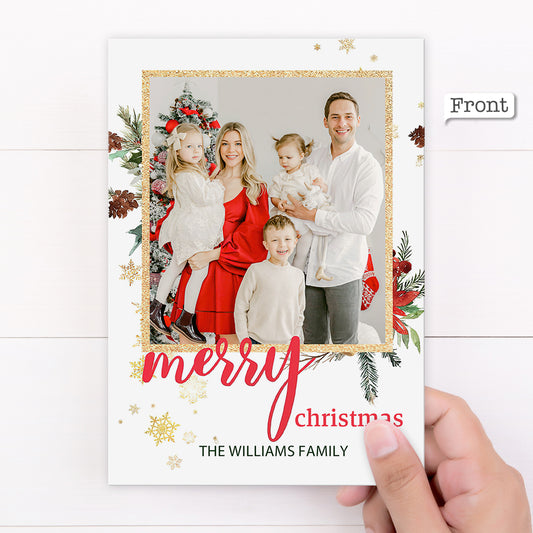 Frohe Weihnachten – Personalisierte Familiengrußkarte