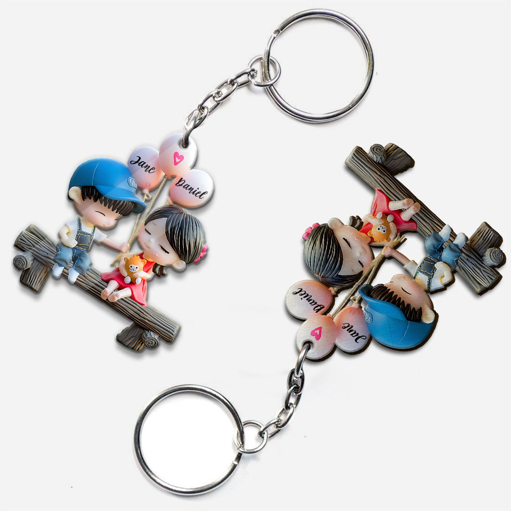 Together Forever - Personalized Couple Keychain