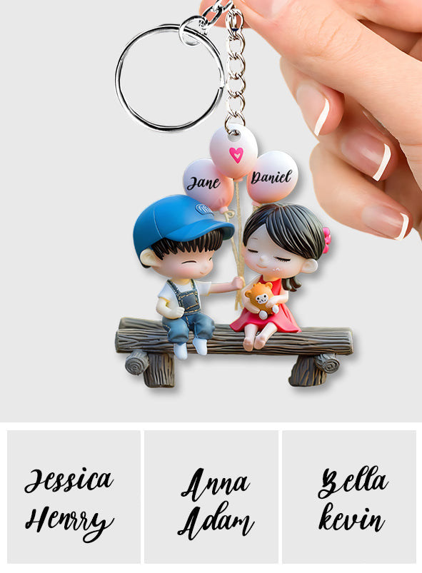 Together Forever - Personalized Couple Keychain