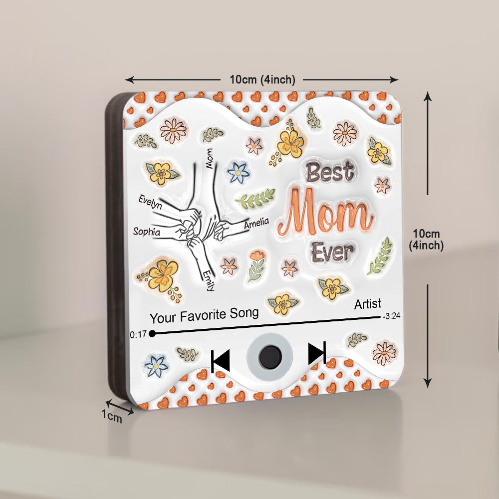 Best Mom Ever - Personalized Mother Music Fridge Magnet