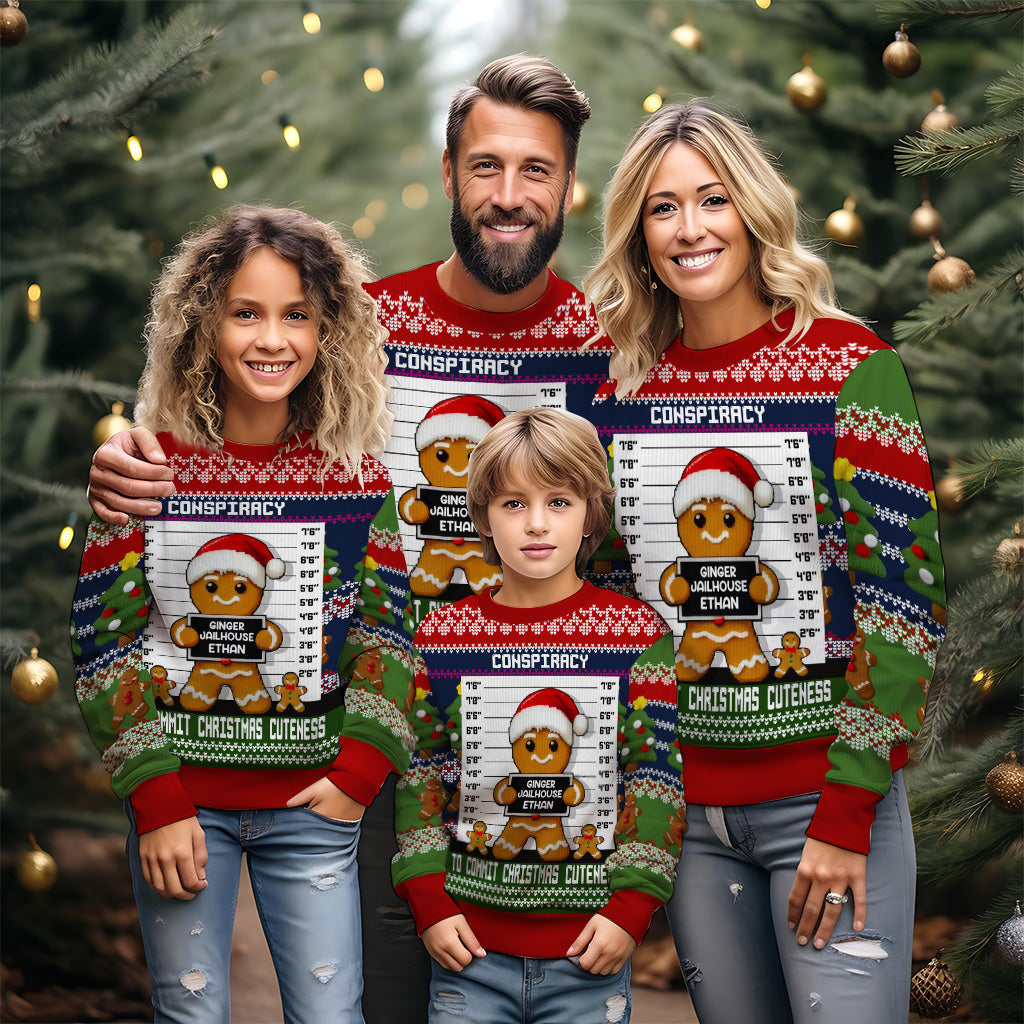 Ginger Jailhouse - Personalisierter Familien-Hässlicher-Pullover