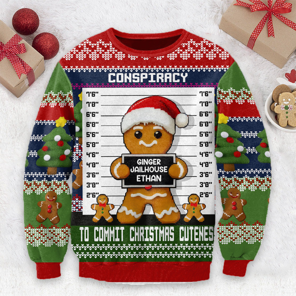 Ginger Jailhouse - Personalisierter Familien-Hässlicher-Pullover