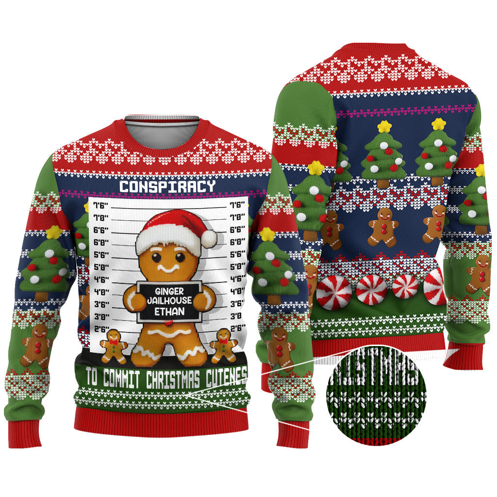 Ginger Jailhouse - Personalisierter Familien-Hässlicher-Pullover