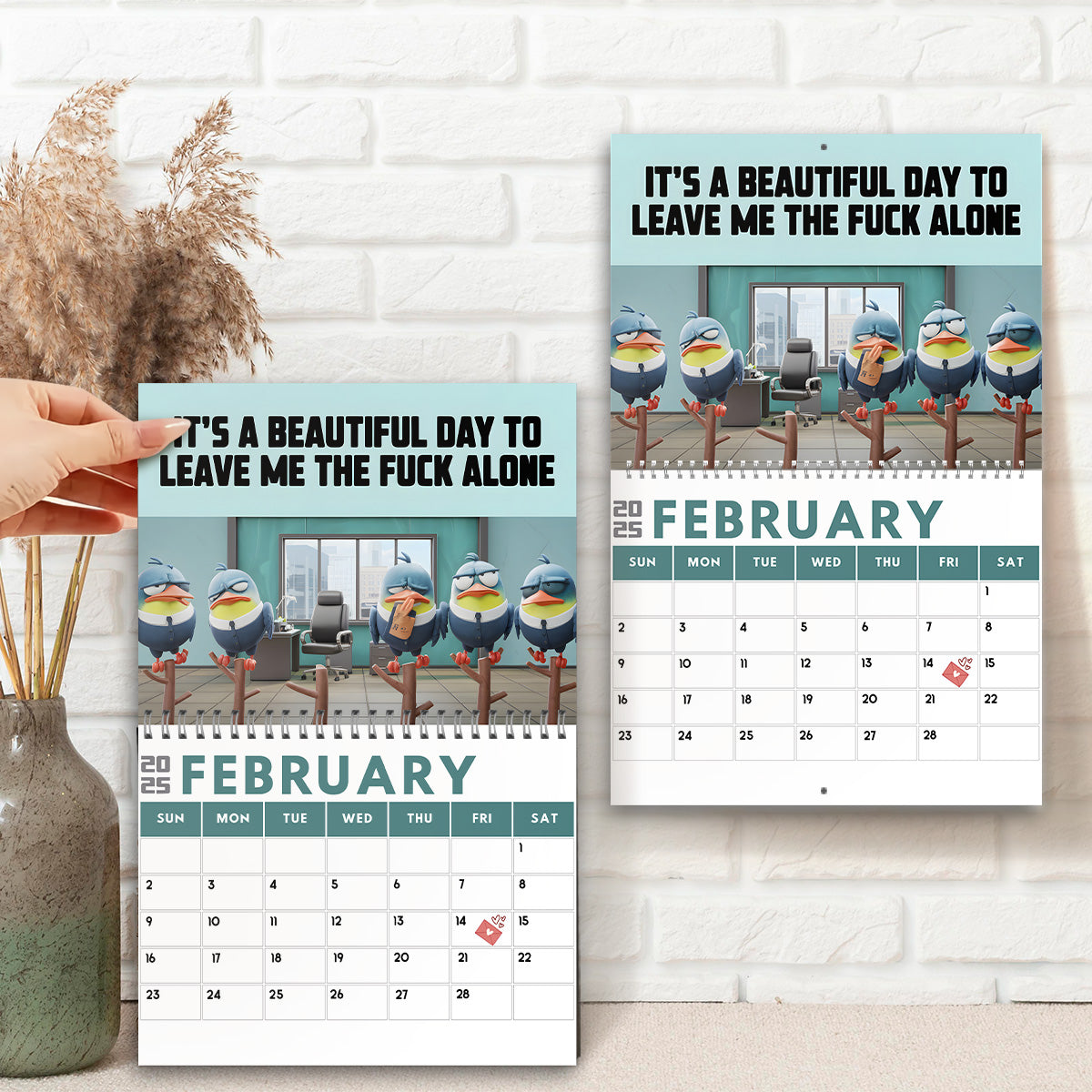 Calendrier de bureau sarcastique - Calendrier mural et de bureau personnalisé pour collègues