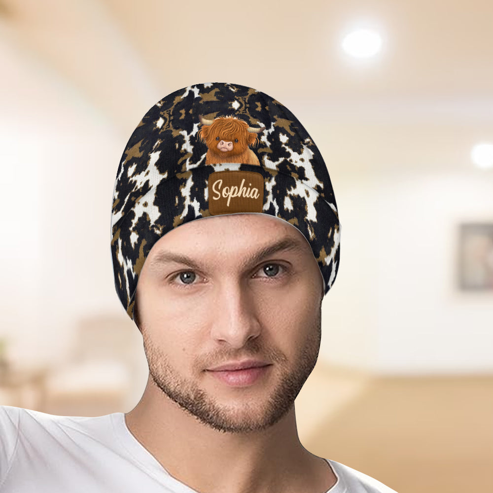 Liebe zu Hochlandrindern - Personalisierte Mütze