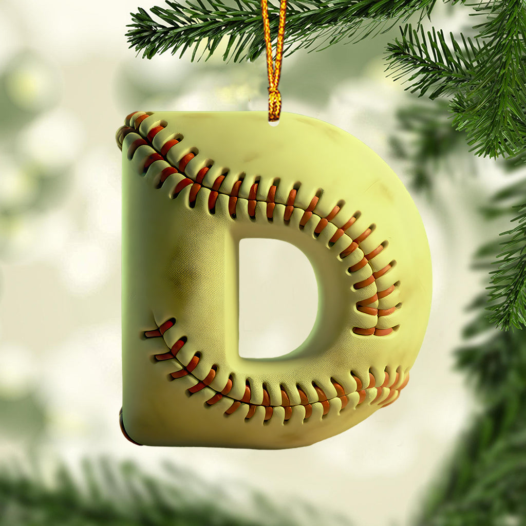 Softball-Buchstabe – Personalisierter Softball-Anhänger