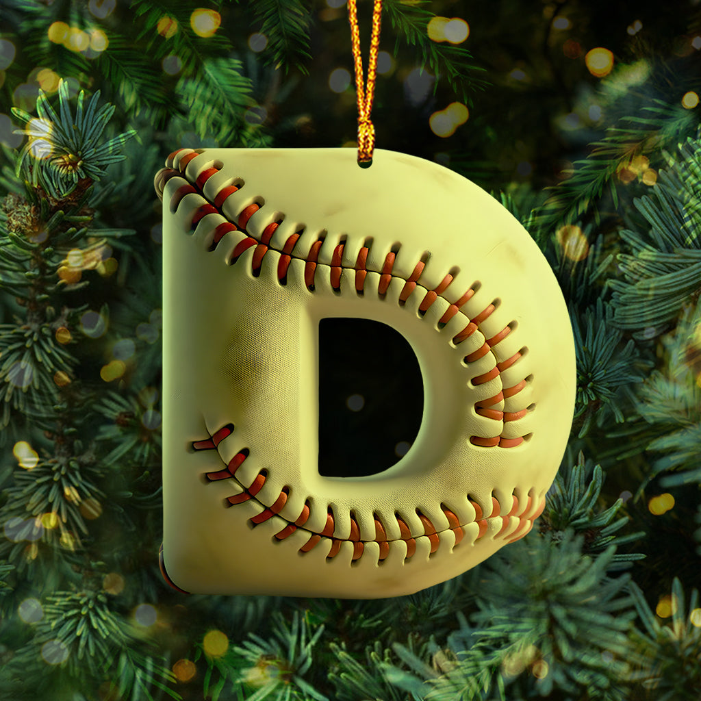 Lettre de softball - Ornement de softball personnalisé