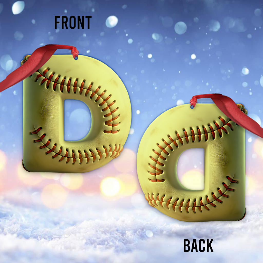 Softball-Buchstabe – Personalisierter Softball-Anhänger