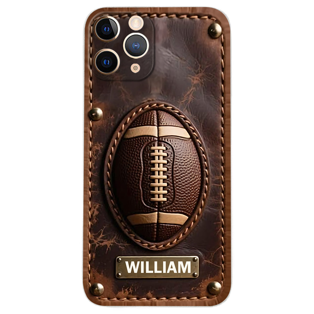 Étui de téléphone en cuir personnalisé pour les jours de match - Football