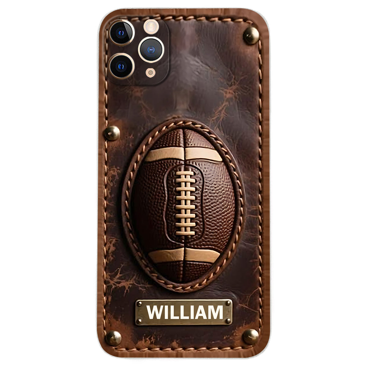 Étui de téléphone en cuir personnalisé pour les jours de match - Football