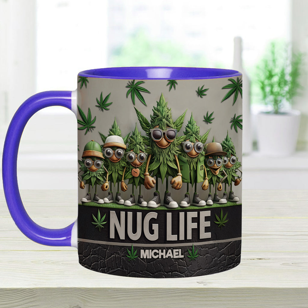 Nug Life – Personalisierter Becher mit Cannabis-Akzent