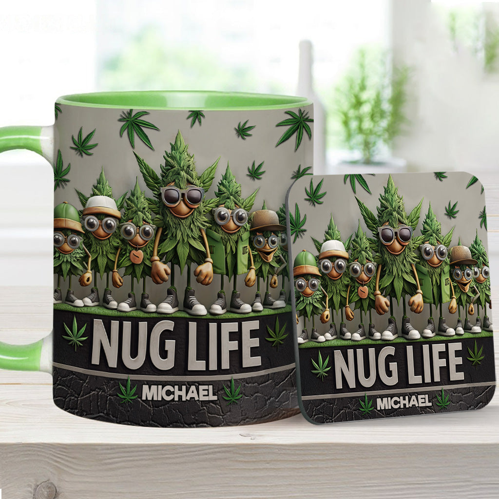 Nug Life – Personalisierter Becher mit Cannabis-Akzent