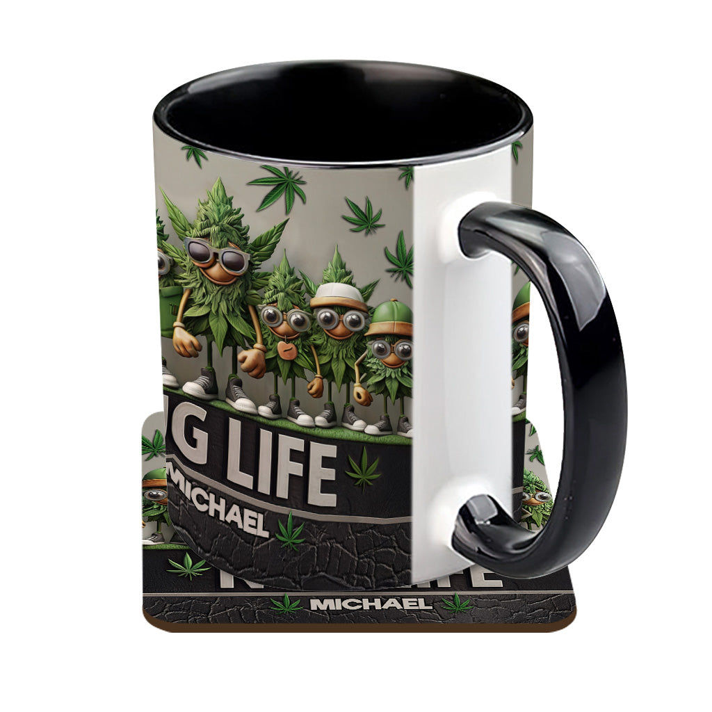 Nug Life – Personalisierter Becher mit Cannabis-Akzent