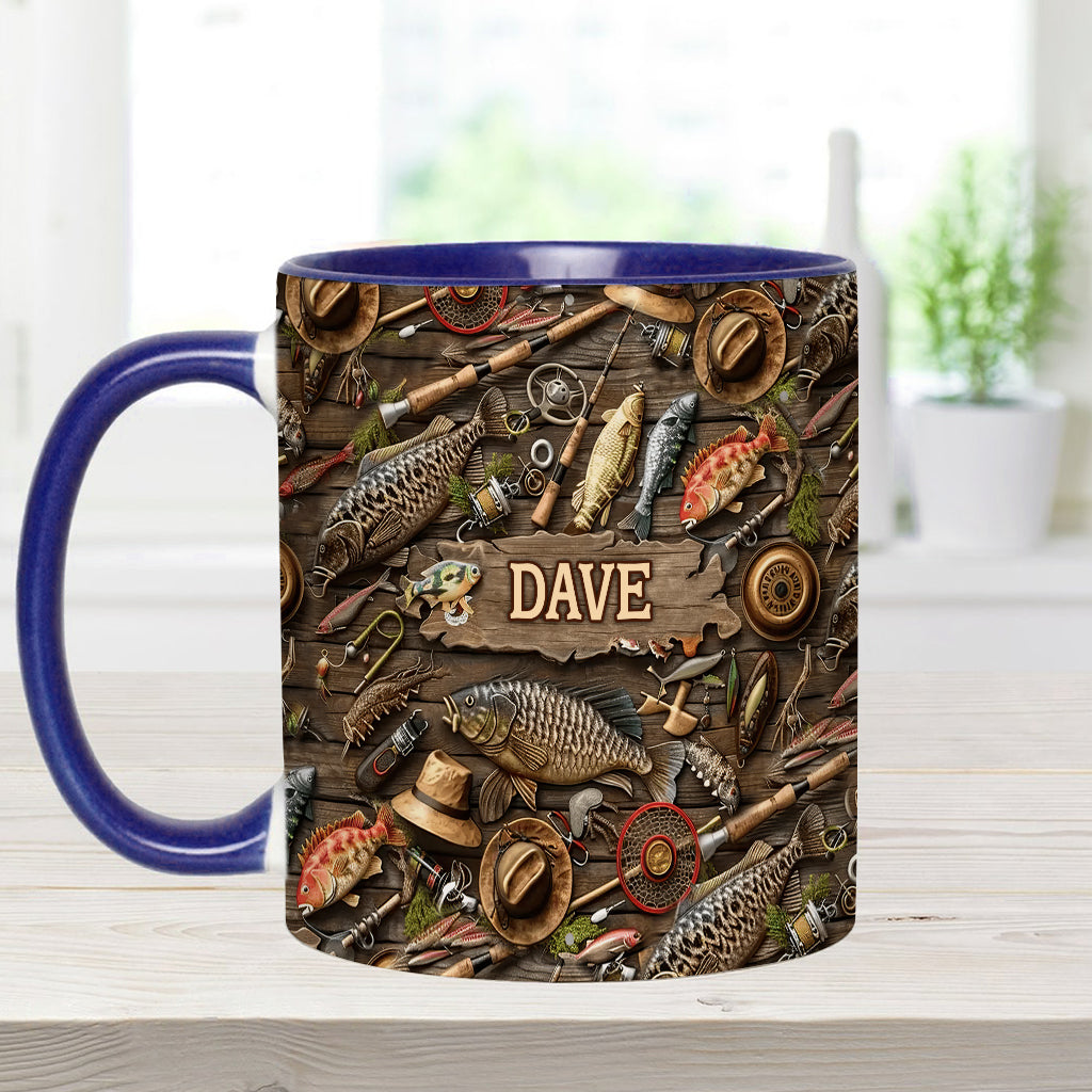 Mug personnalisé « Passionné de pêche »