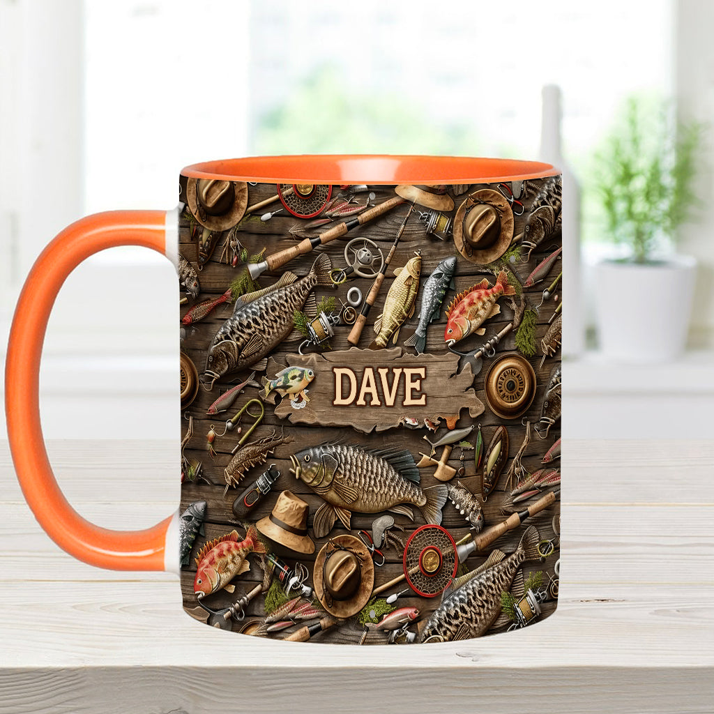 Mug personnalisé « Passionné de pêche »