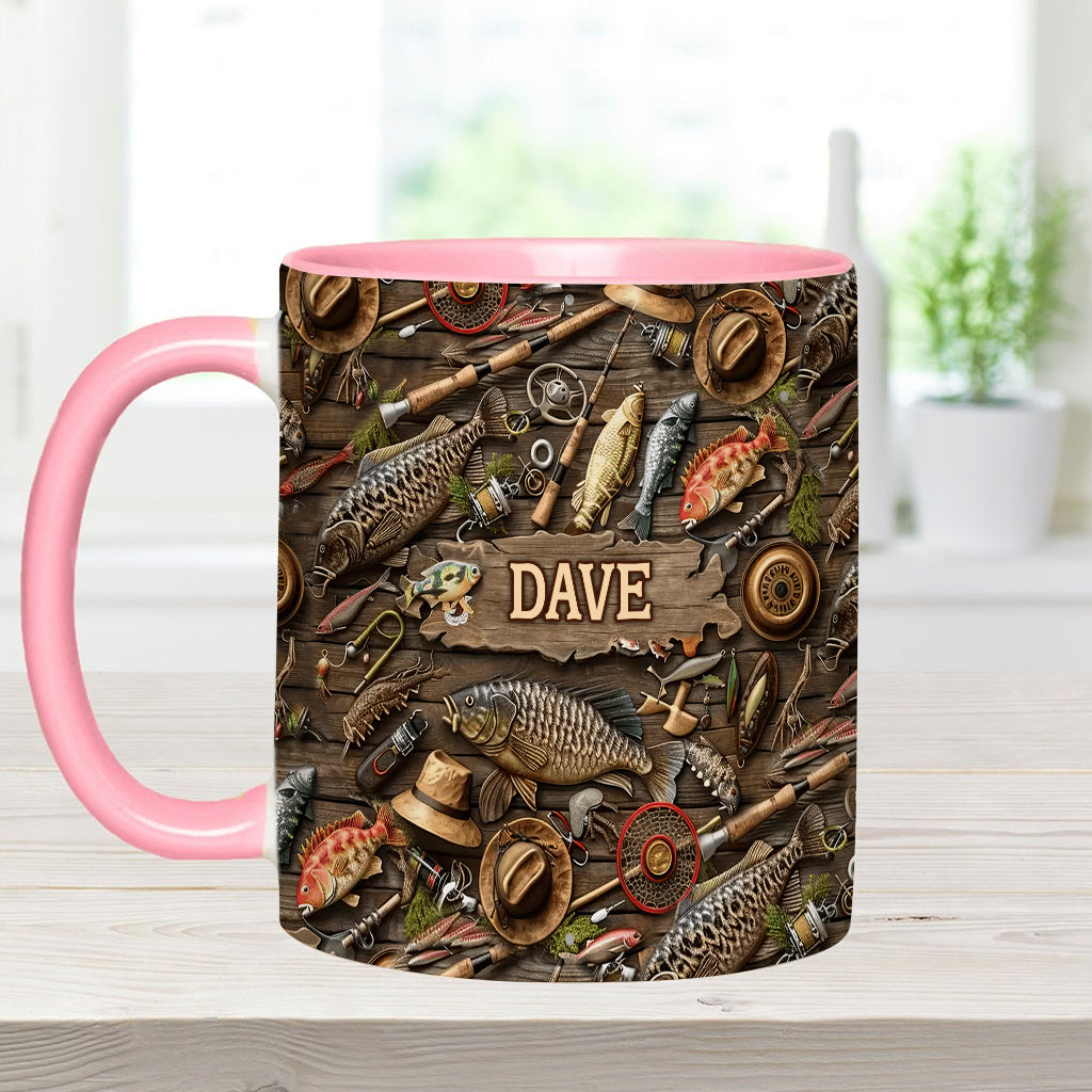 Mug personnalisé « Passionné de pêche »