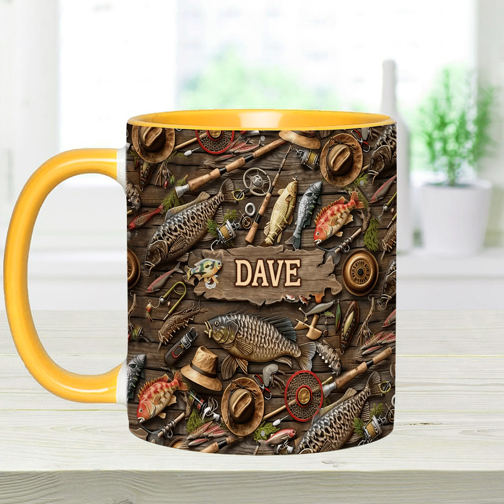 Mug personnalisé « Passionné de pêche »