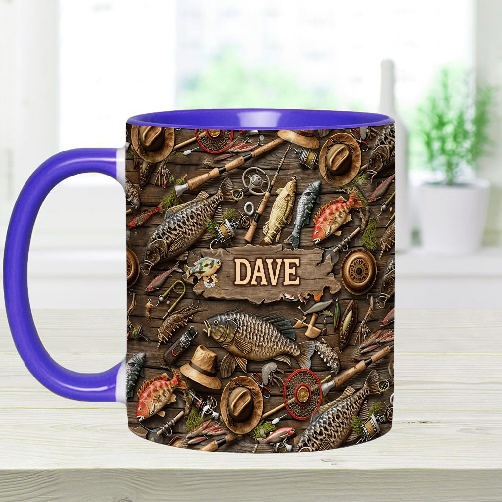 Mug personnalisé « Passionné de pêche »