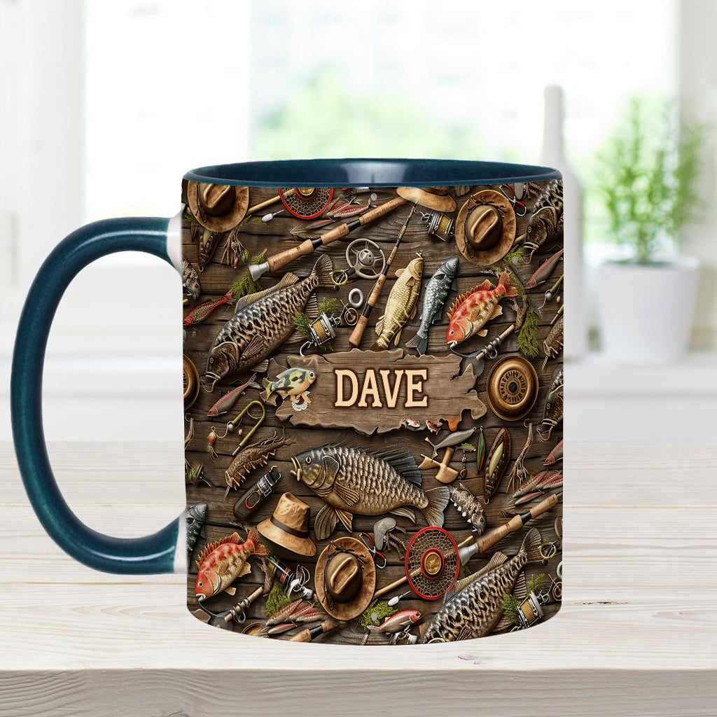 Mug personnalisé « Passionné de pêche »