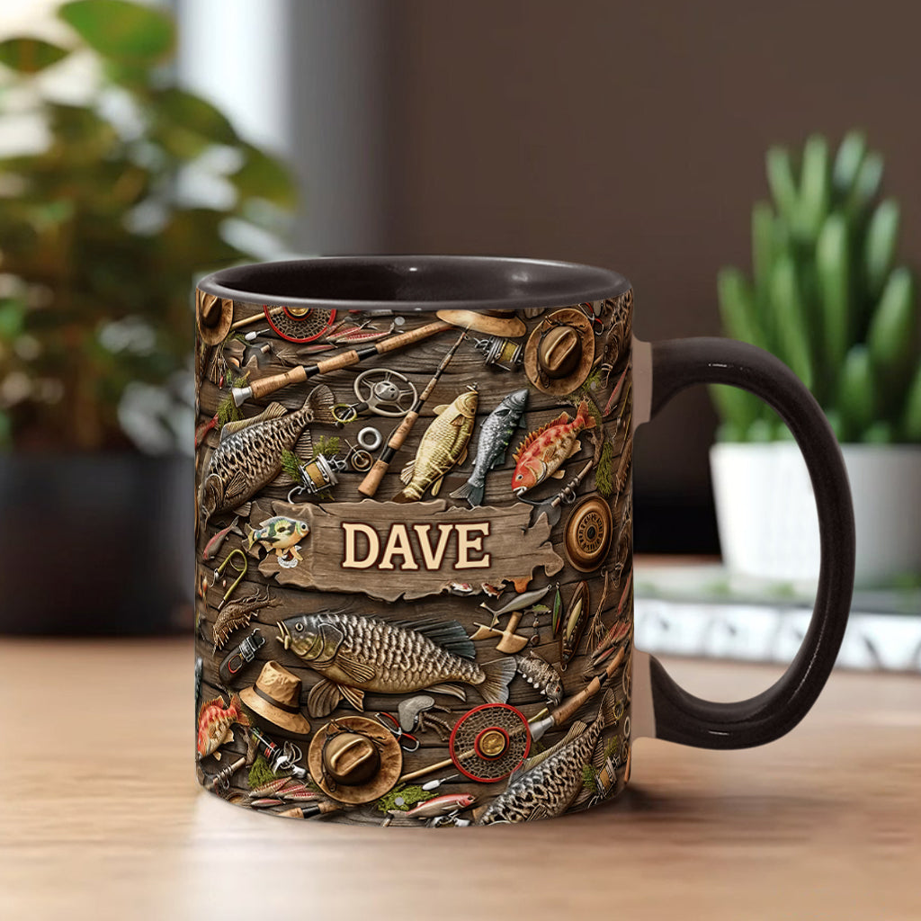 Mug personnalisé « Passionné de pêche »