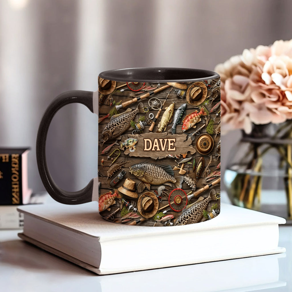 Mug personnalisé « Passionné de pêche »