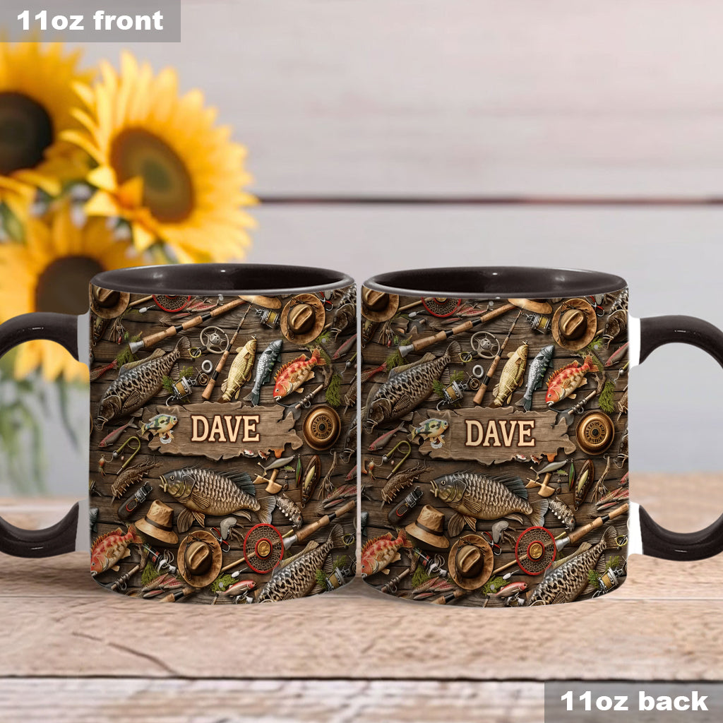 Mug personnalisé « Passionné de pêche »