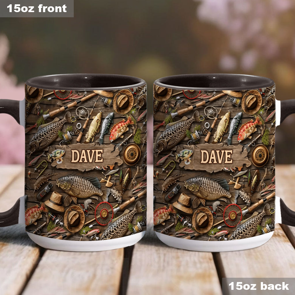 Mug personnalisé « Passionné de pêche »