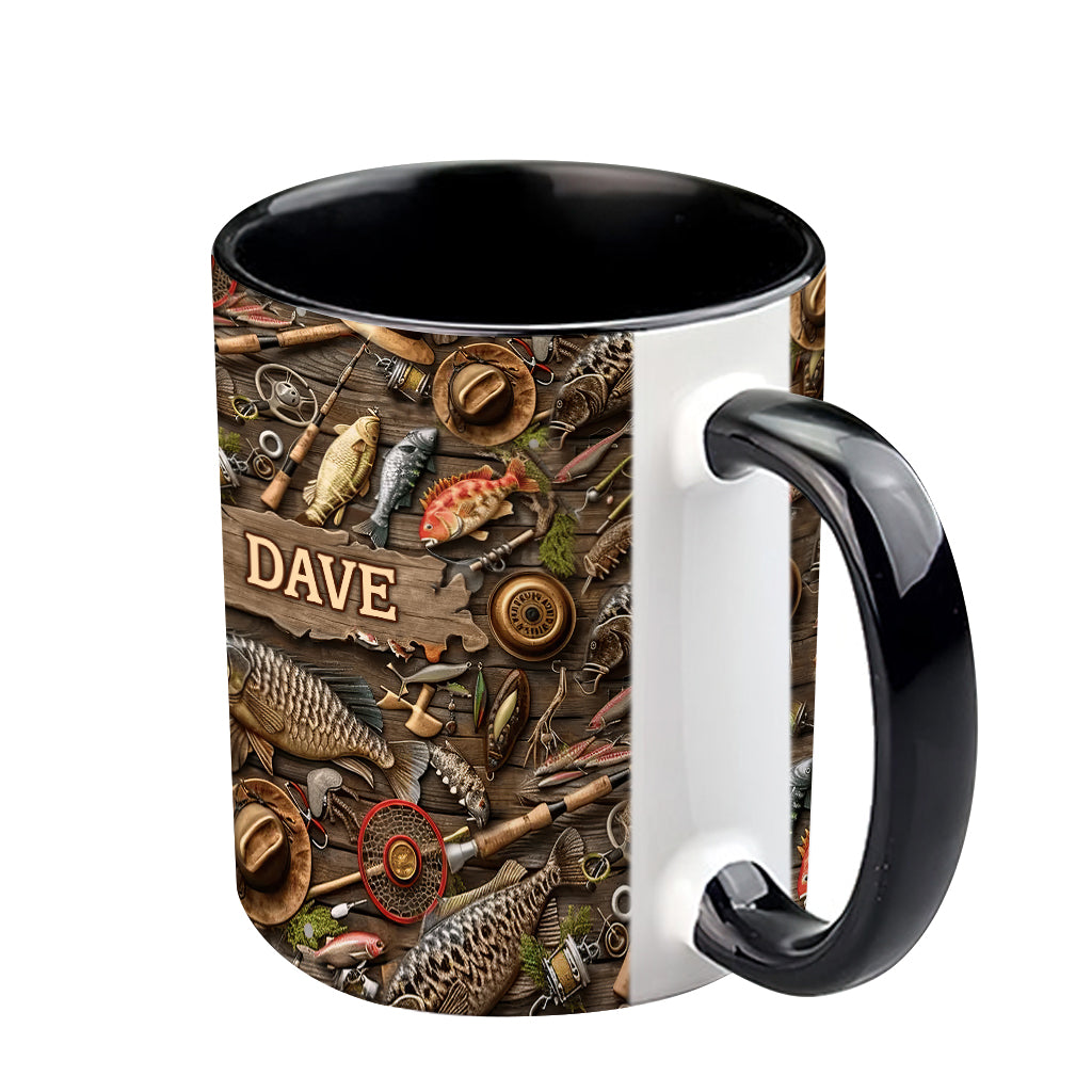 Mug personnalisé « Passionné de pêche »